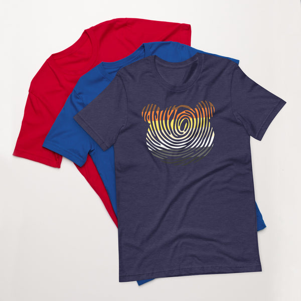 Gay Bear Pride Fingerprint Bear t-shirt