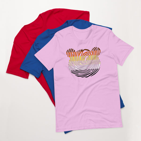 Gay Bear Pride Fingerprint Bear t-shirt